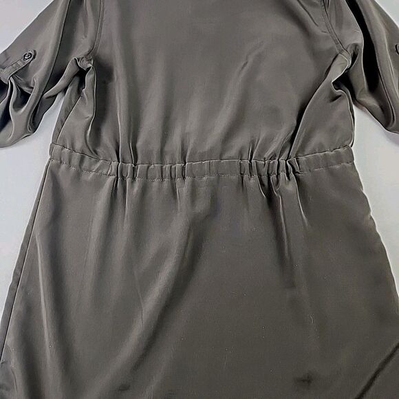 Mossimo Roll Tab Belted Waist Utility Dress Army Green Medium w/ Pockets (Flaw) - Picture 9 of 11